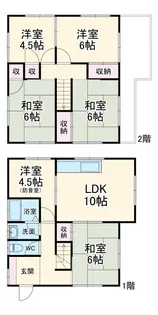 神奈川県秦野市東田原【一戸建】の間取り