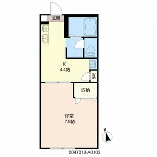 グリーンヒルハイツ【1階】の間取り