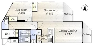 東京都杉並区上高井戸1【マンション】の間取り