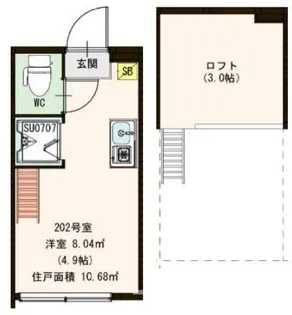 ハーモニーテラス大森東【2階】の間取り