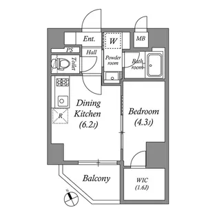 クオリタス浜田山【3階】の間取り