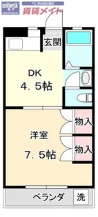 町屋ライフ B【4階】の間取り