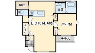 リヴェールII【1階】の間取り