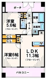 東京都府中市宮町1【マンション】の間取り