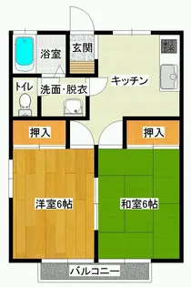 コーポアメニティ【1階】の間取り