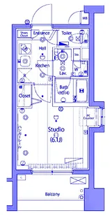 グランド・ガーラ桜木町駅前【10階】の間取り