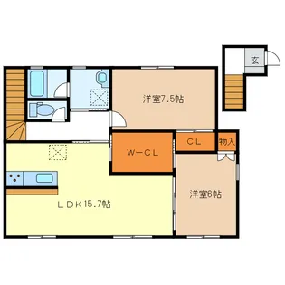 ハイコーポオータニ B棟【2階】の間取り