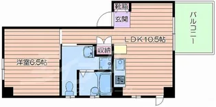 カーサ関大前【1階】の間取り