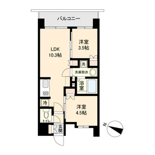 神奈川県川崎市高津区二子3【マンション】の間取り