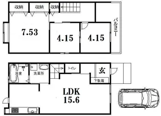 京都府京都市北区紫野東御所田町【一戸建】の間取り