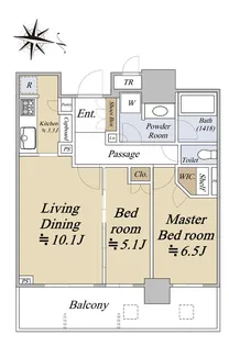 パークタワー西新宿【33階】の間取り