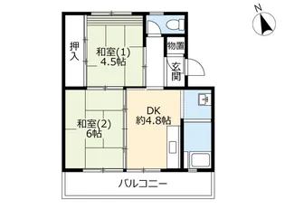 UR西大和星和台【5階】の間取り