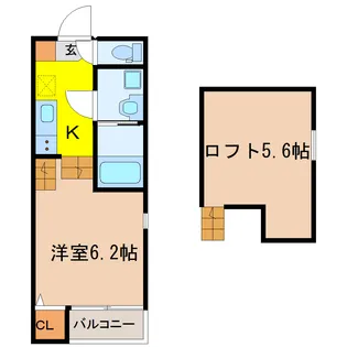 コンフォール仙台若林【2階】の間取り