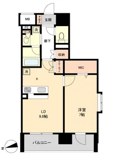 レジディア榴岡ウエスト【7階】の間取り