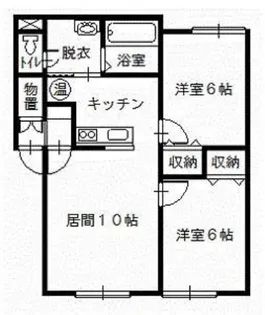 ル・ピエス【1階】の間取り