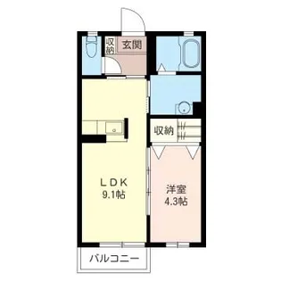 サンポートII【2階】の間取り