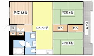 カルフールI【1階】の間取り