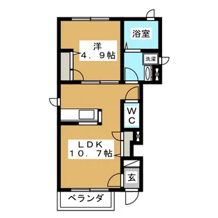 プロヌーブ子安【1階】の間取り