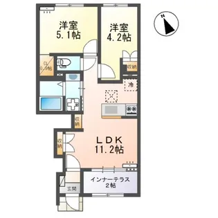 プルミエール・ソワ【1階】の間取り