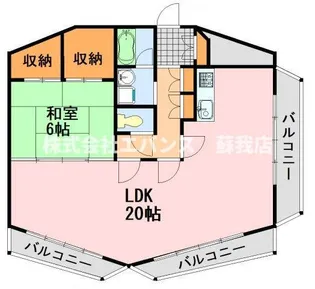 クリスタルスクエアINOHANA【6階】の間取り