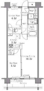パークアクシス滝野川【2階】の間取り