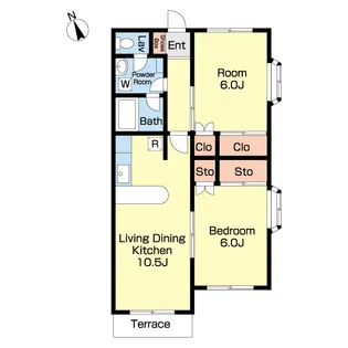 ピーチホワイト【1階】の間取り