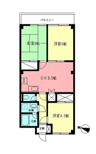 パークヒル東百合丘【2階】の間取り