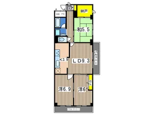 グリーンコーポ東戸塚B棟【4階】の間取り