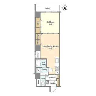 コスモグランス東日暮里【7階】の間取り