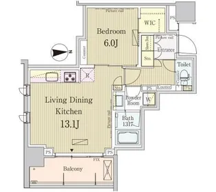 パークアクシス池田山【7階】の間取り