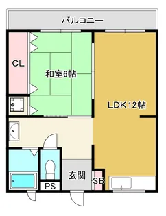 新大阪グランドハイツ【3階】の間取り
