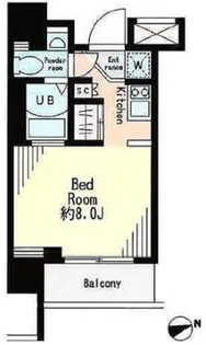 レジディア市谷薬王寺【9階】の間取り