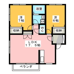 サンライトハイム11 B棟【1階】の間取り