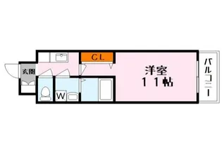 クエスト西大路【4階】の間取り