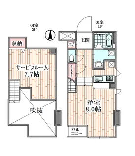 カーサプリマヴェーラ【2階】の間取り