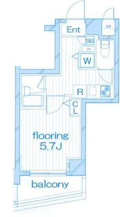 グランヴァンタクティス横濱【3階】の間取り