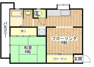 パルデンス新寺【2階】の間取り