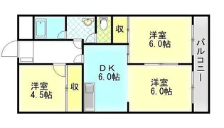 苔口マンション【3階】の間取り