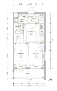 エストゥルース亀戸【5階】の間取り