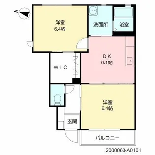 カーサ・チェレステ A棟【1階】の間取り