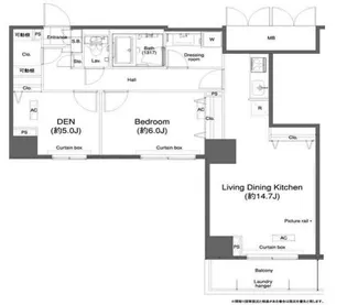 グランハイツ高田馬場【14階】の間取り