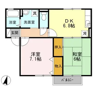 ベルメゾン藤崎【2階】の間取り