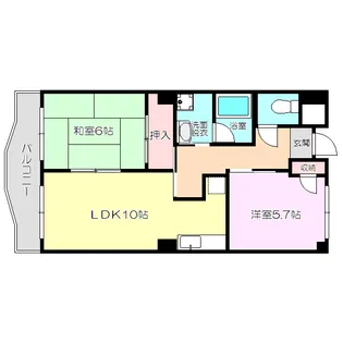 グランドハイツ濱【2階】の間取り