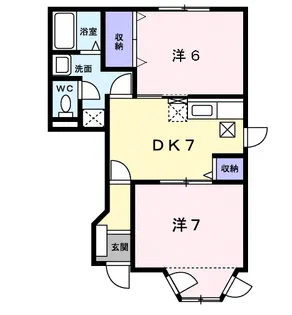 サンブリッジB【1階】の間取り