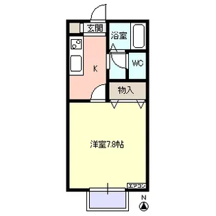 ベルジュ プラード【1階】の間取り