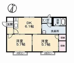 フレグランス梶谷【2階】の間取り