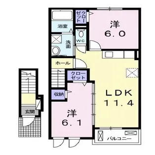 シエル ブルー【2階】の間取り