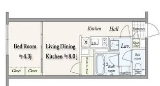 Primal上野黒門町【3階】の間取り