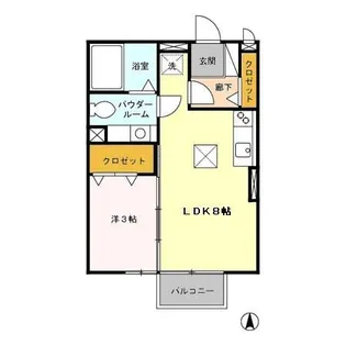 モデルノ B【1階】の間取り