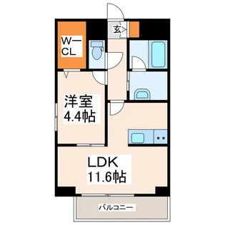 ドルチェ新町【7階】の間取り